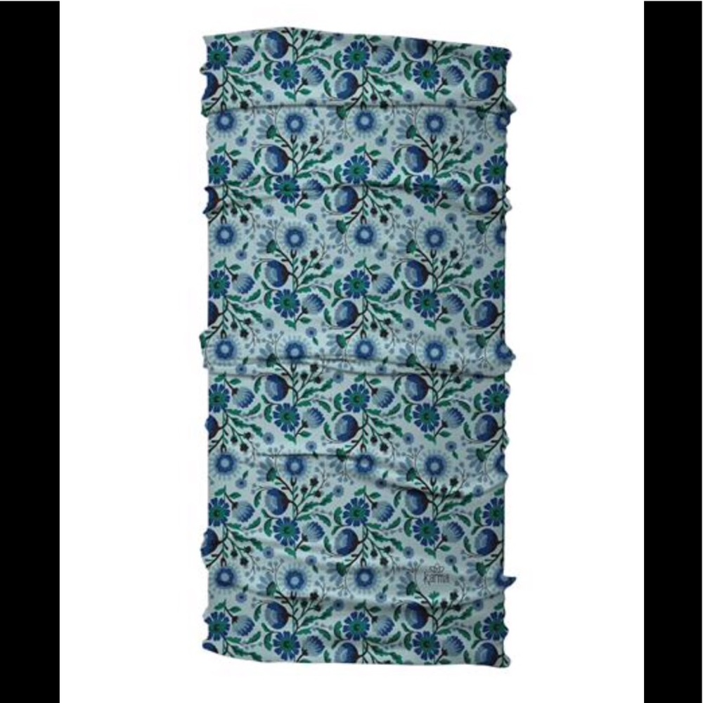 Karma Dandelion Wide Boho Headband - Teal Floral